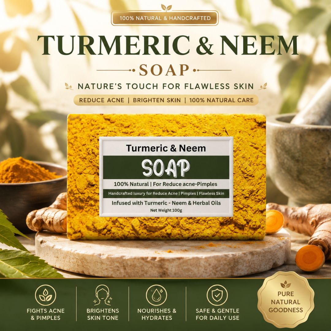Turmeric and Neem Soap in Pakistan – Organic Skin Brightening & Anti-Acne Soap