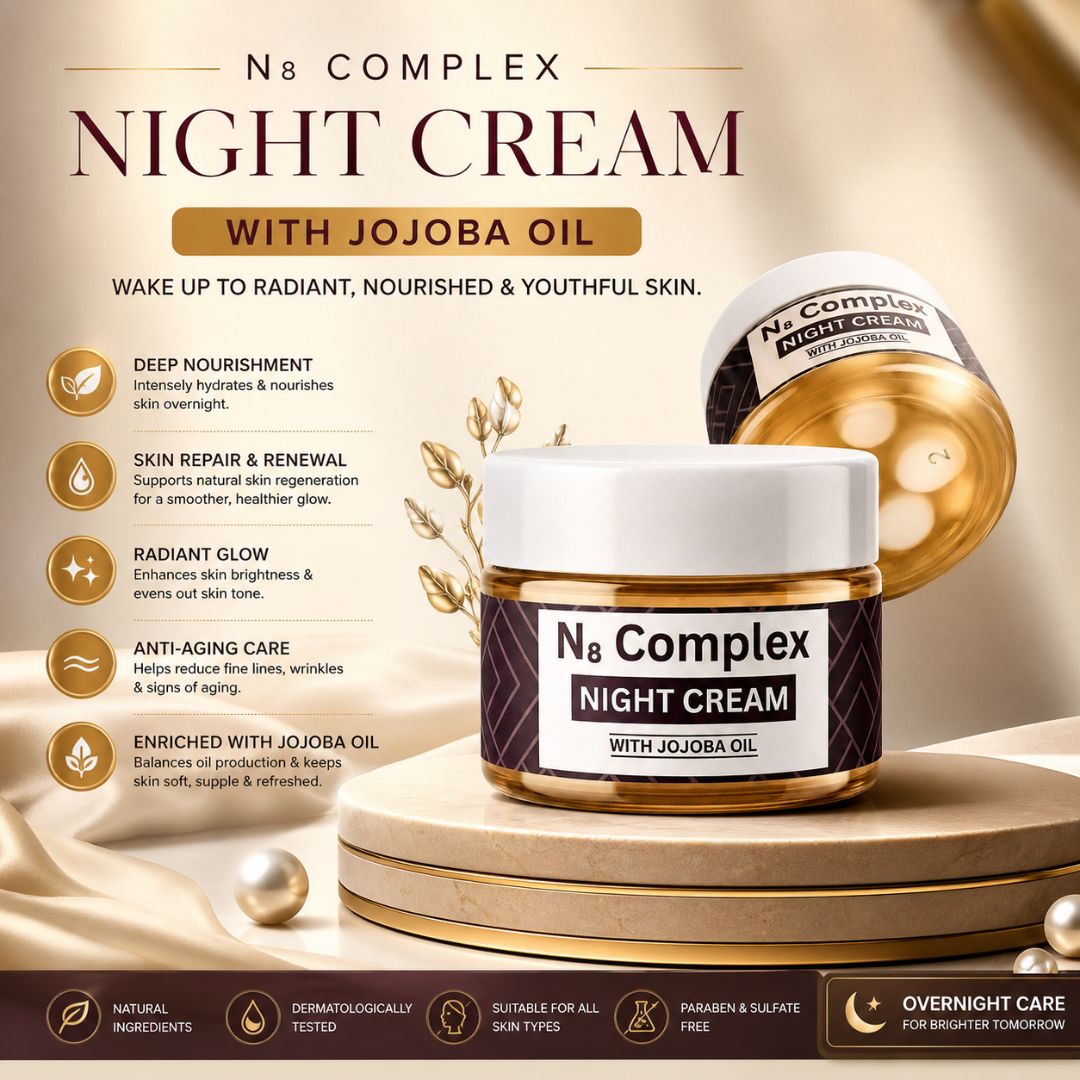 N8 Complex Night Cream with Jojoba Oil in Pakistan – Anti-Aging & Skin Nourishing