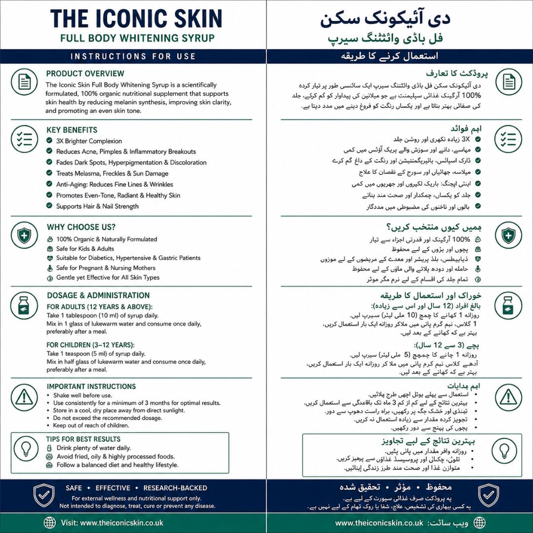 Full Body Whitening Syrups For Men & Women