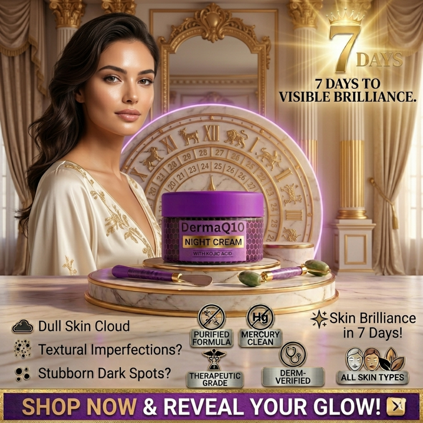 Derma Q10 Night Cream with Kojic Acid in Pakistan – Anti-Aging & Skin Brightening