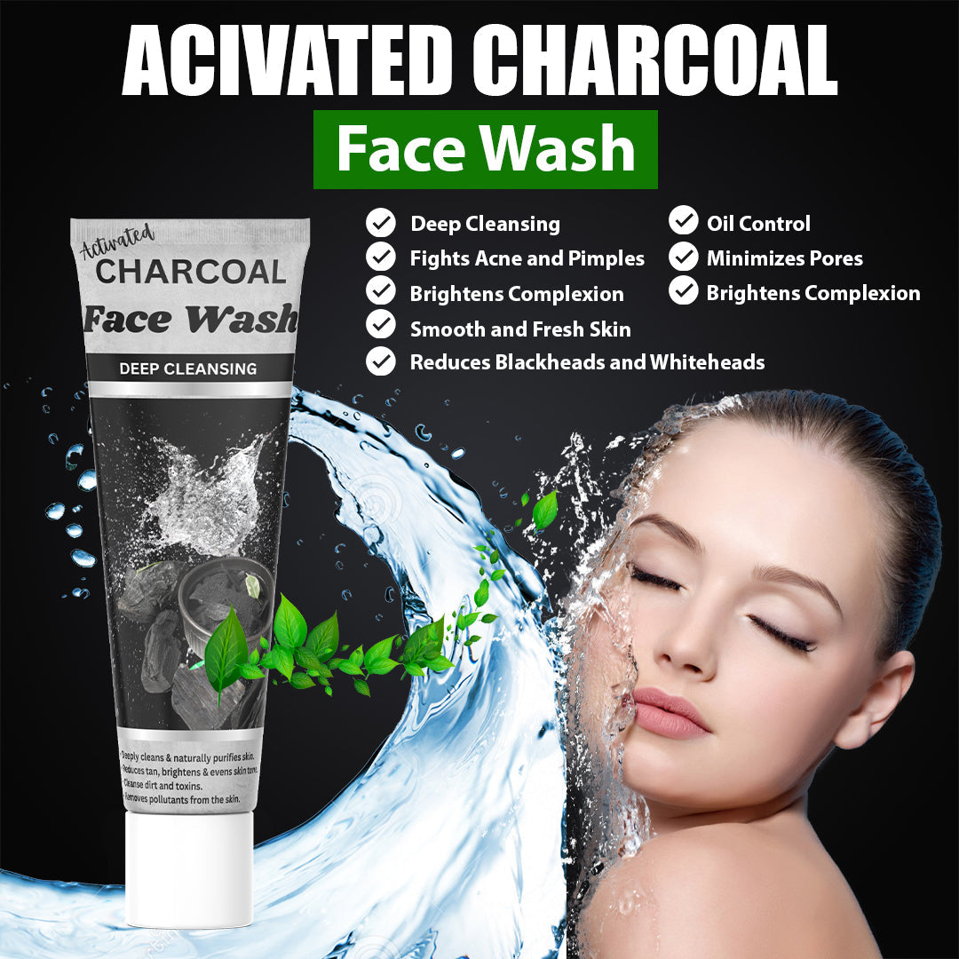 Activated Charcoal Face Wash benefits – deep cleanses, detoxifies, removes impurities, hydrates, smooths skin