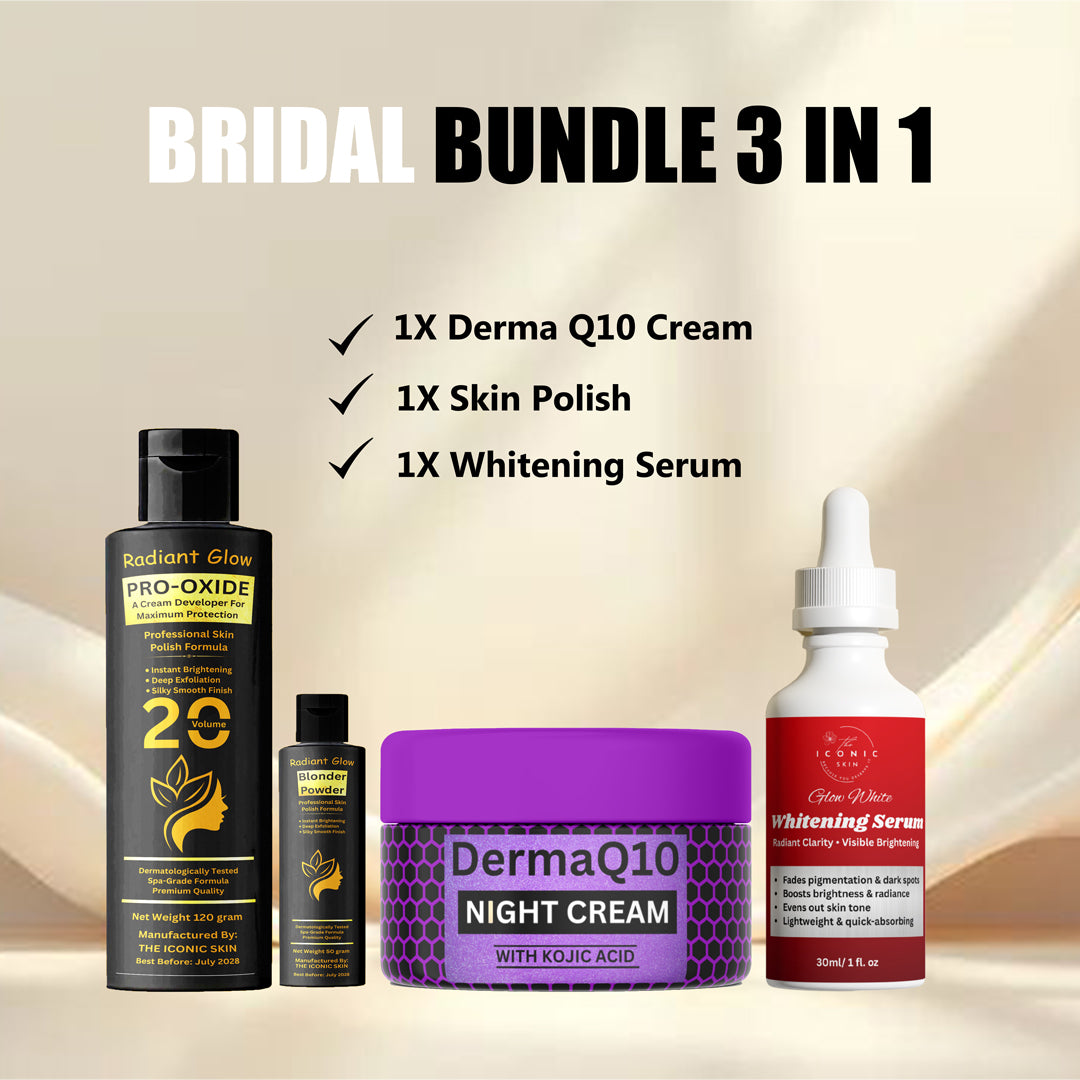 Bridal 3-in-1 Bundle in Pakistan – Night Cream, Skin Polish & Whitening Serum