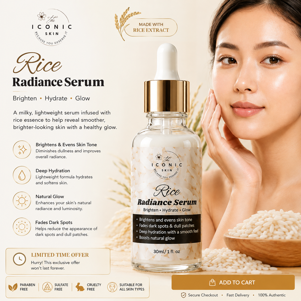 Rice Serum in Pakistan – Brightening & Anti-Aging