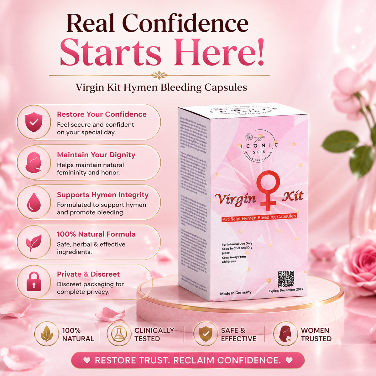 Hymen Bleeding Capsules 100% Organic in Pakistan – Artificial Virgin Blood