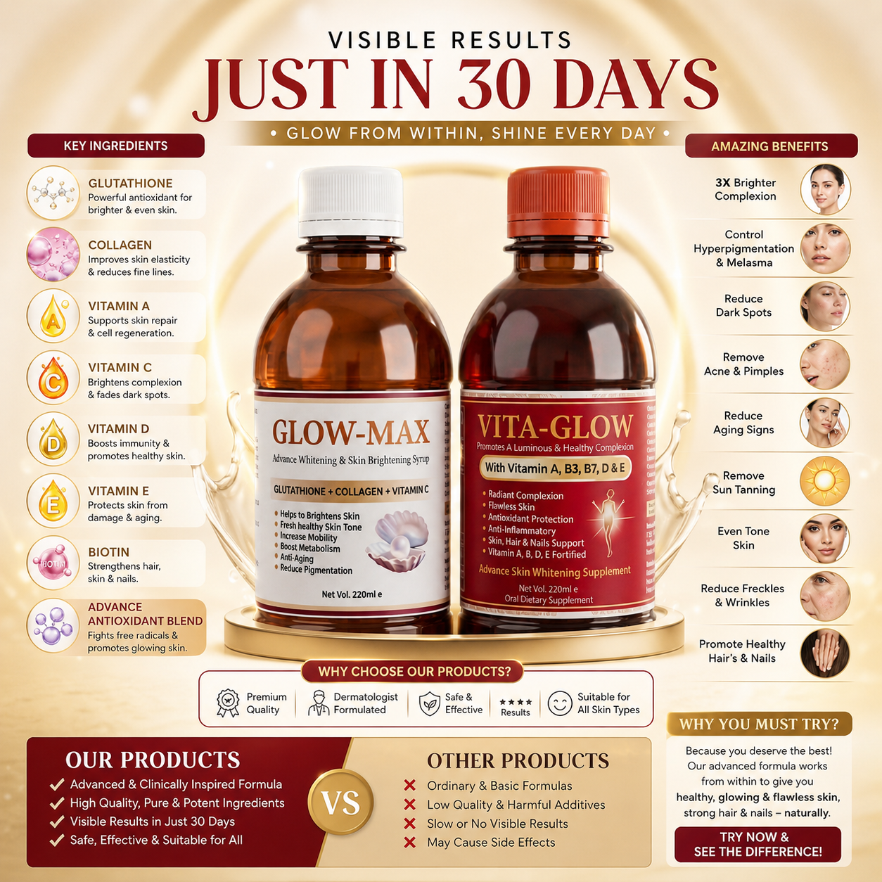 Glow Max + Vita Glow Skin Whitening Combo