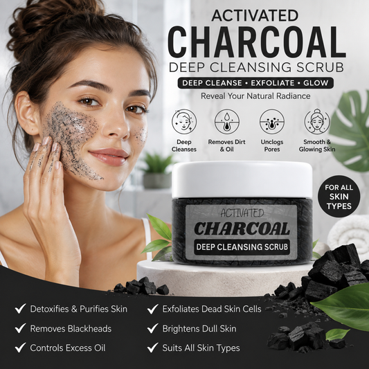 Activated Charcoal Scrub in Pakistan – Deep Cleansing & Exfoliating