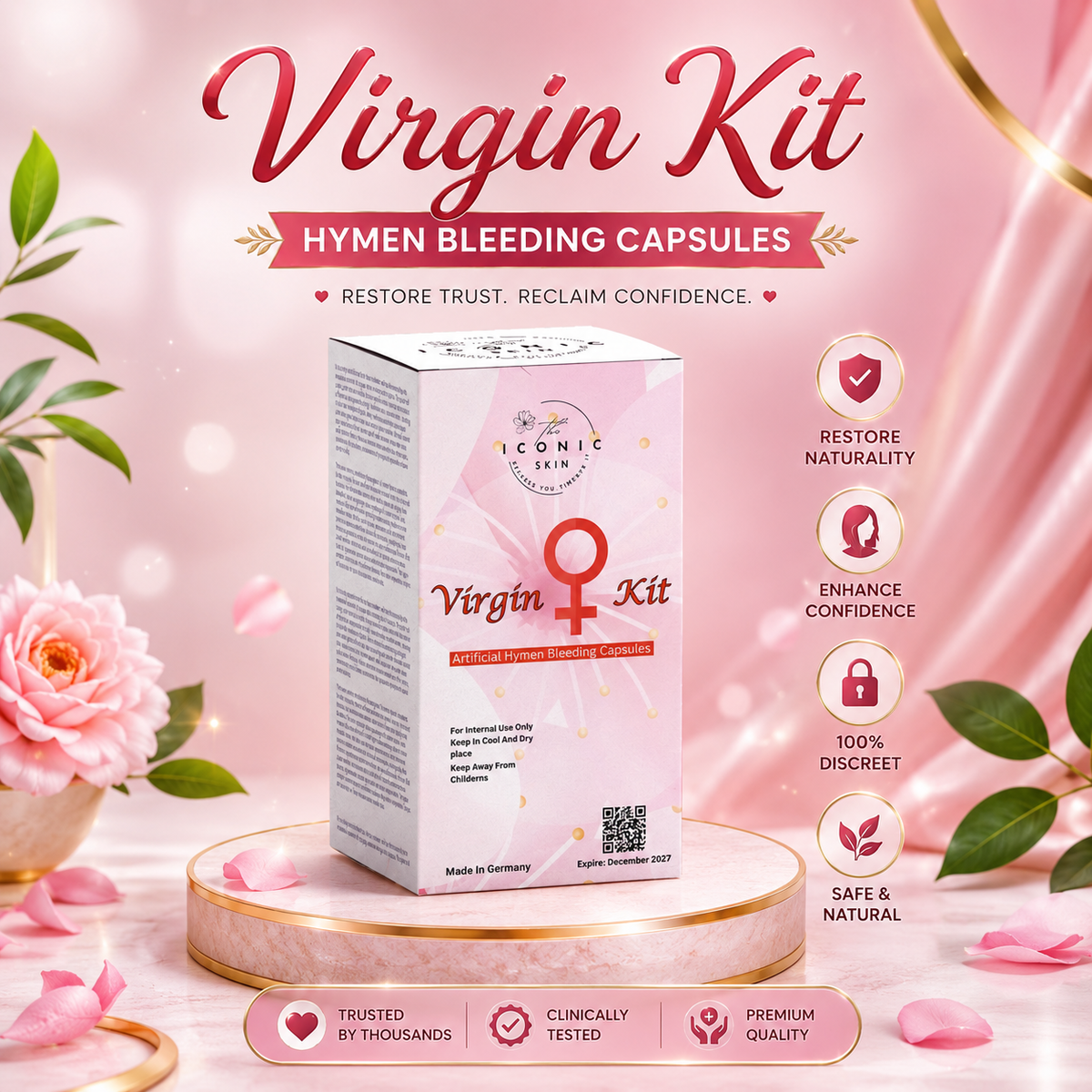 Hymen Bleeding Capsules 100% Organic in Pakistan – Artificial Virgin Blood
