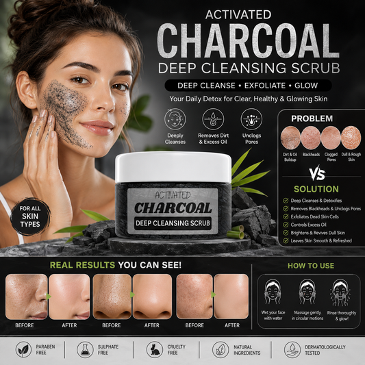 Activated Charcoal Scrub in Pakistan – Deep Cleansing & Exfoliating