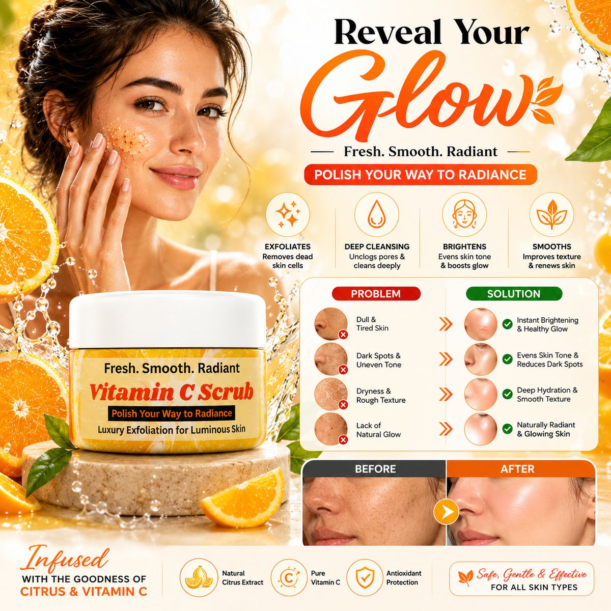 Vitamin C Scrub in Pakistan – Exfoliating & Brightening