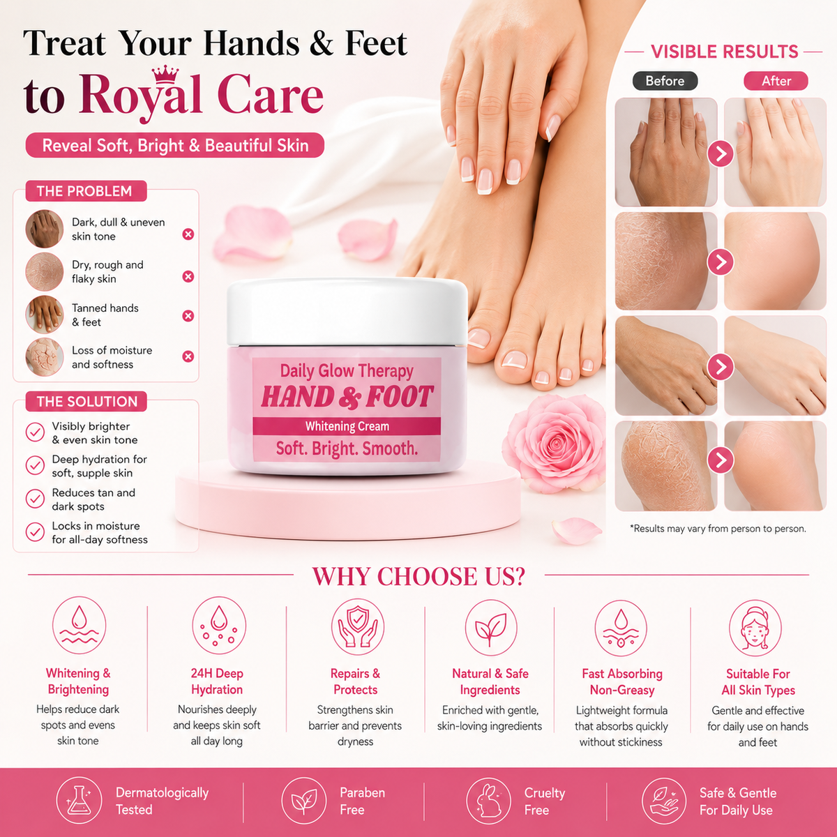Hand and Foot Whitening Cream in Pakistan – Brighten & Smooth
