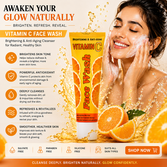 Vitamin C Face Wash with Vitamin E Beads in Pakistan – Brightening & Nourishing