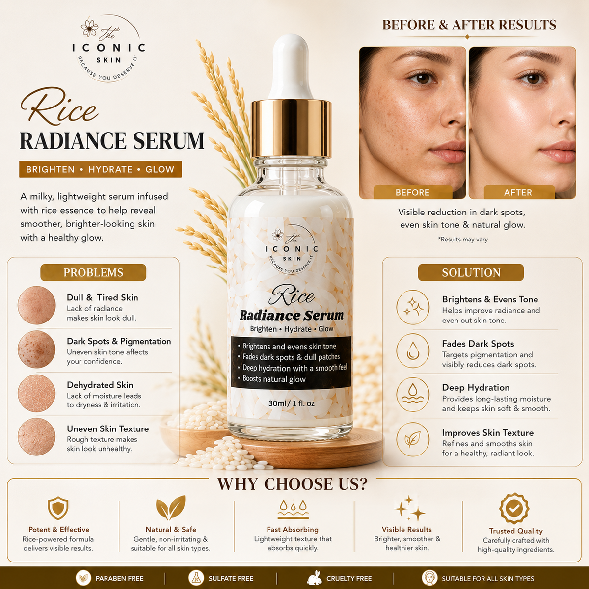 Rice Serum in Pakistan – Brightening & Anti-Aging