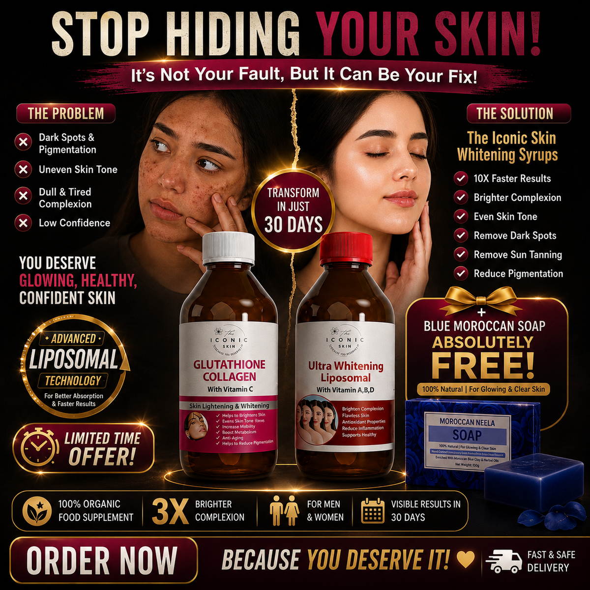Full Body Whitening Syrups For Men & Women