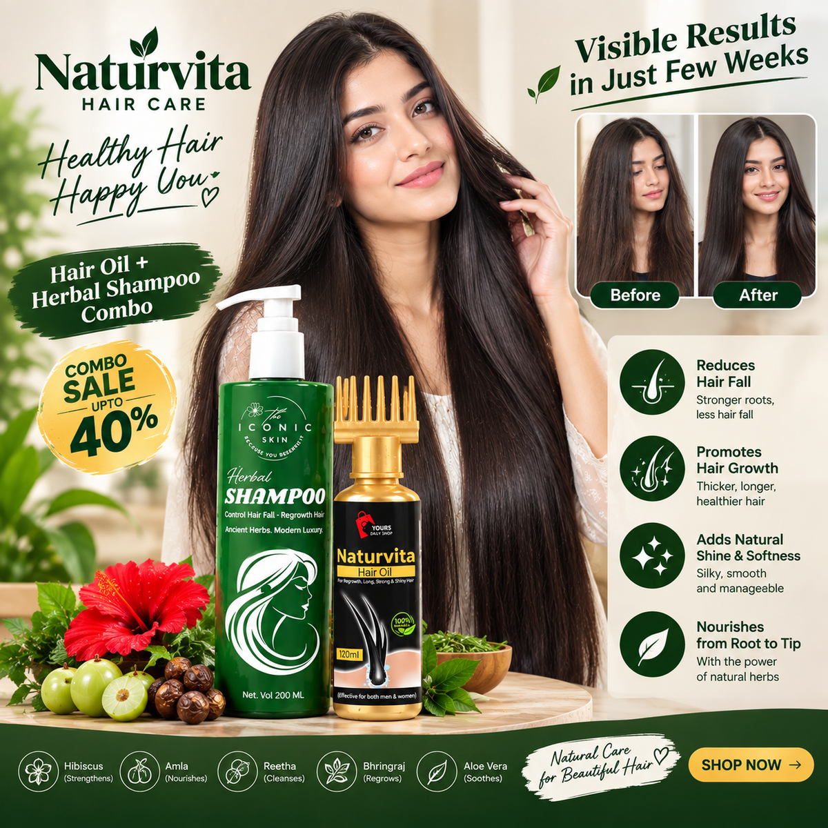 Hair Oil & Herbal Shampoo