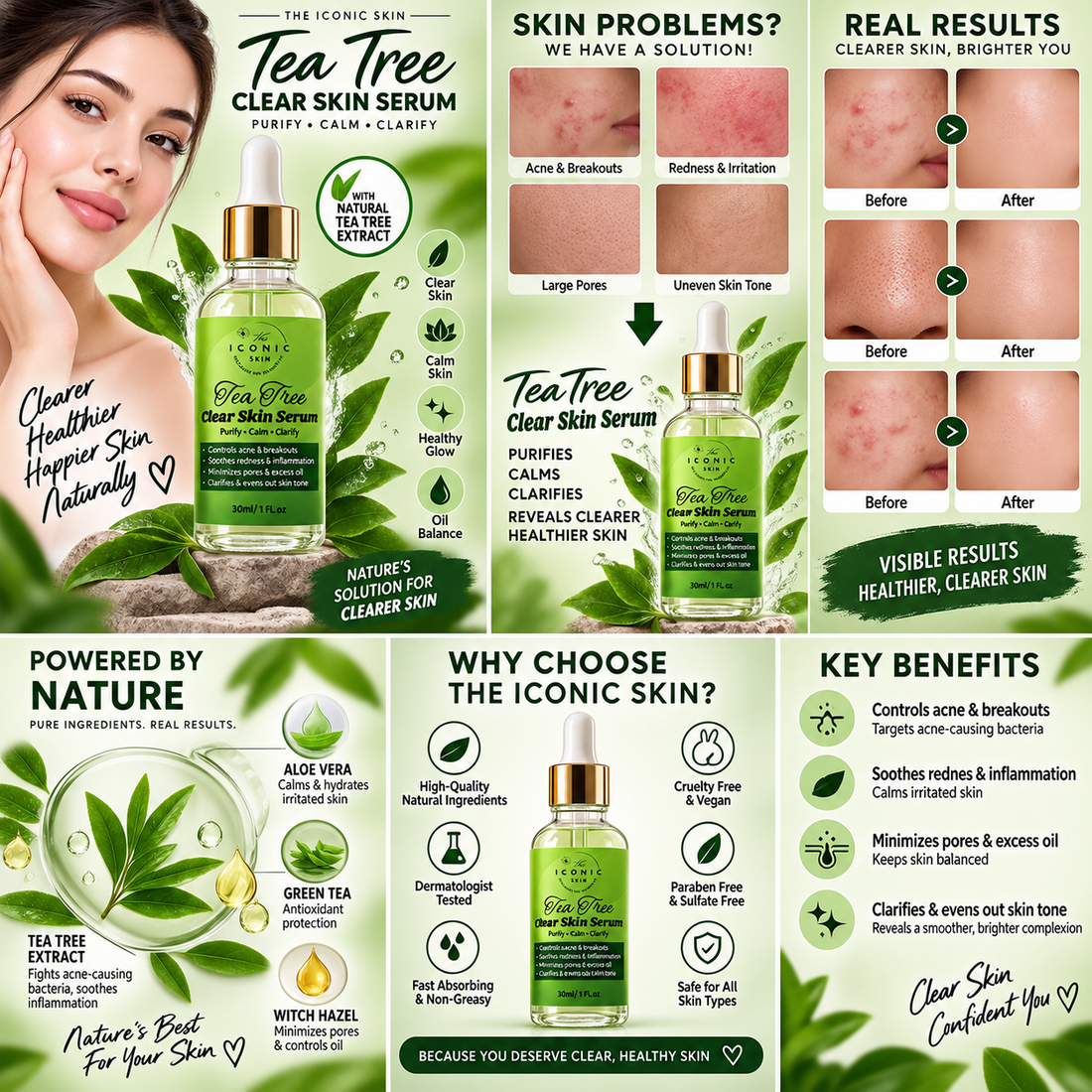 Tea Tree Serum in Pakistan – Acne & Blemish Control
