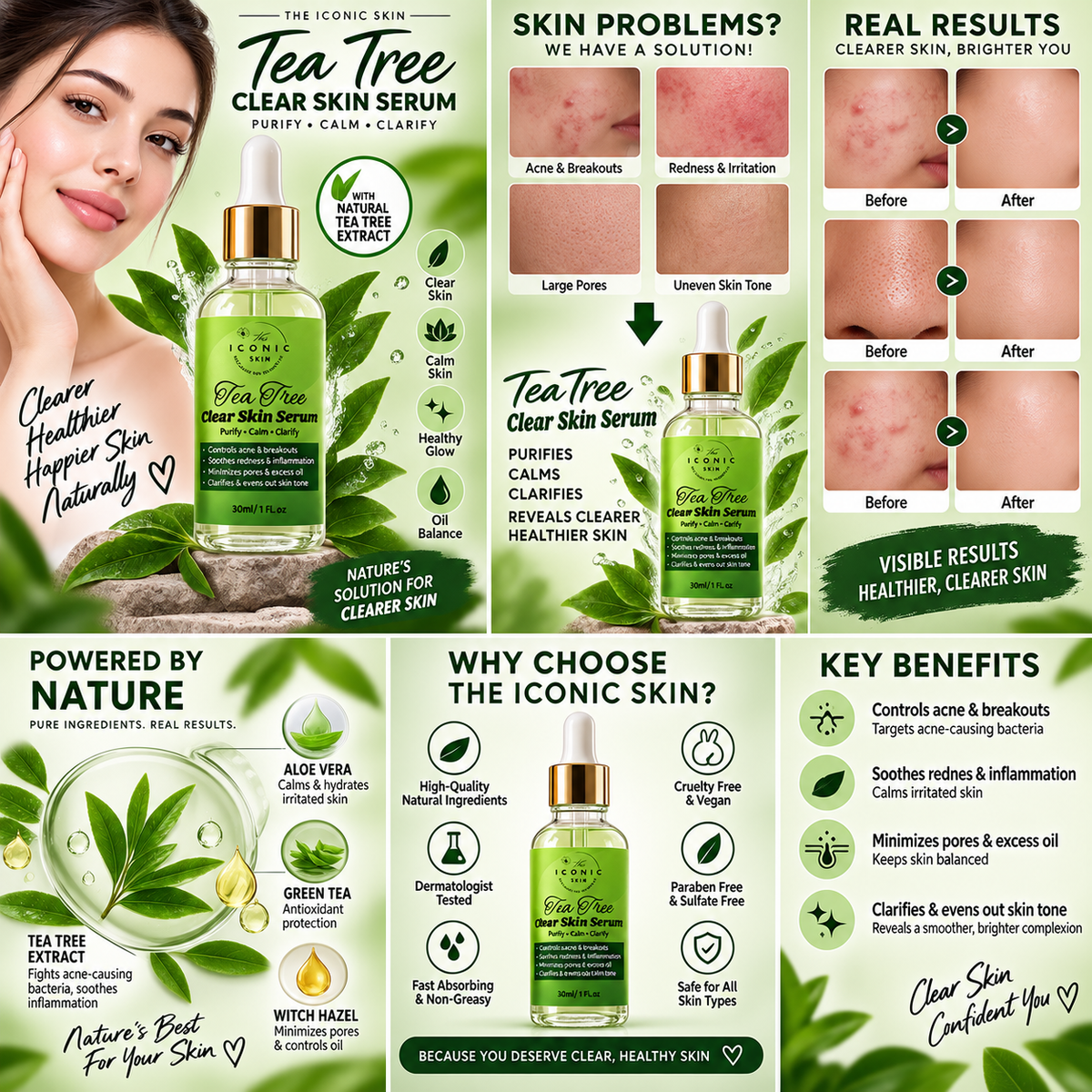 Tea Tree Serum in Pakistan – Acne & Blemish Control