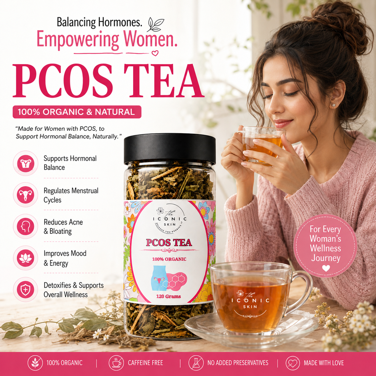 PCOS Tea 100% Organic in Pakistan – Hormonal Balance & Women’s Health