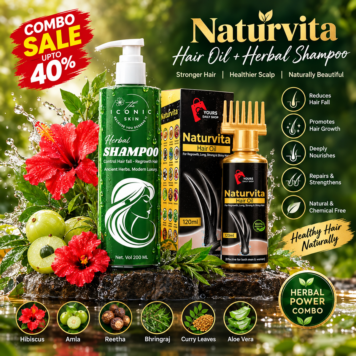 Hair Oil & Herbal Shampoo
