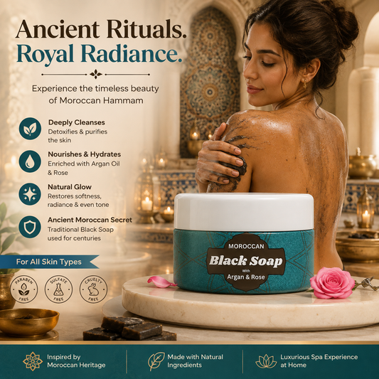 Royal Moroccan Black Hammam Soap in Pakistan – Deep Cleansing & Glowing Skin