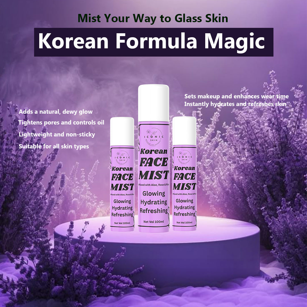 Korean Face Mist benefits – hydrates instantly, refreshes skin, gives dewy glass skin glow, nourishes skin