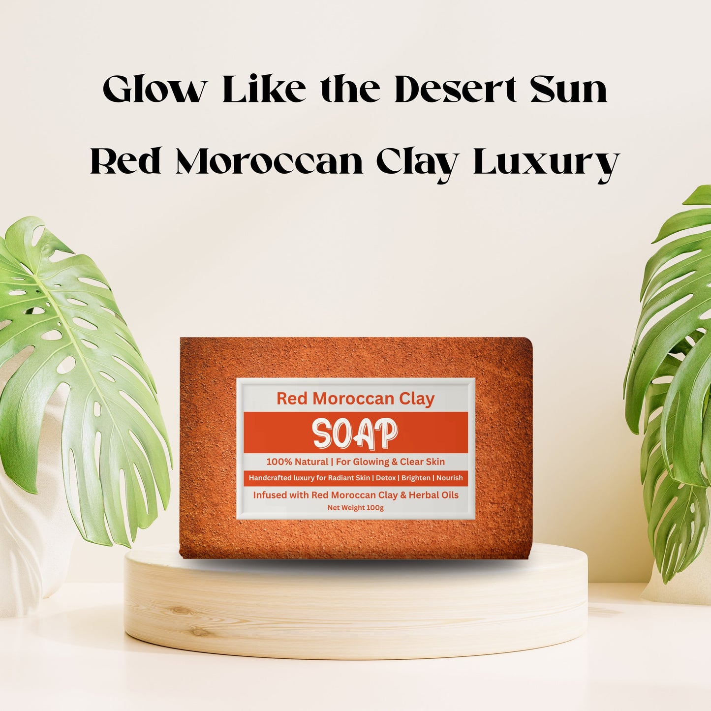 Red Moroccan Clay Soap in Pakistan – Natural Skin Brightening & Anti-Acne Soap