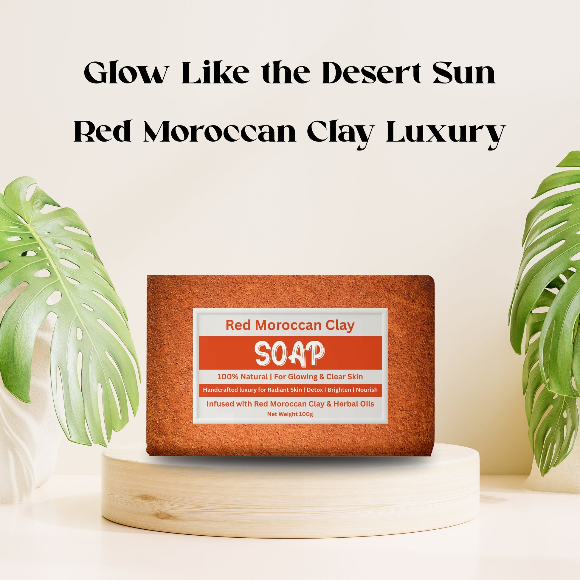 Red Moroccan Clay Soap in Pakistan – Natural Skin Brightening & Anti-Acne Soap