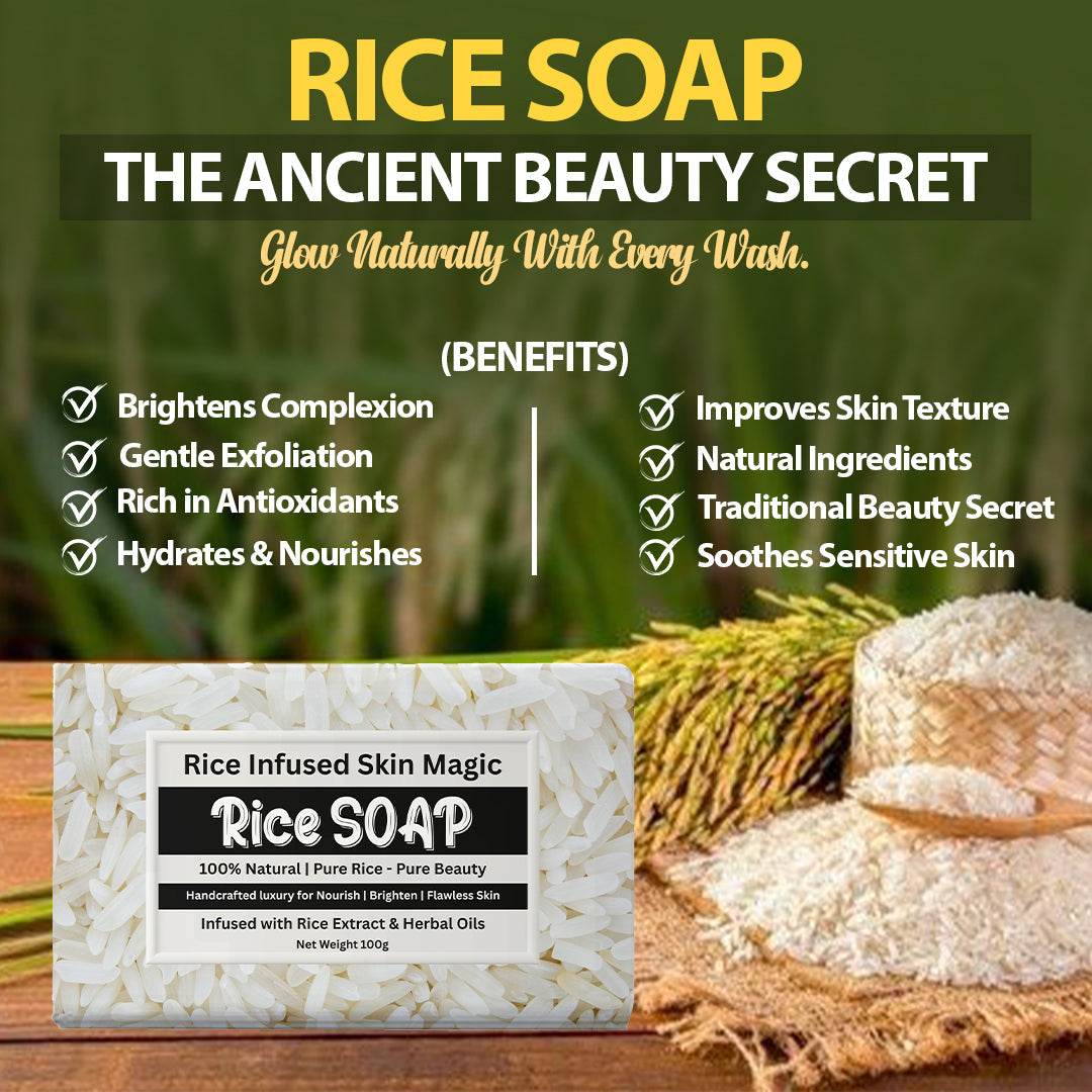Rice Soap benefits – brightens skin, reduces dark spots, evens tone, nourishes skin
